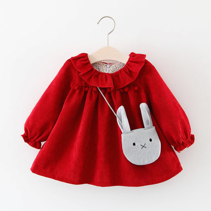 Foreign Trade Children's Wear 2021 Spring And Autumn New Version Of Girls' Cotton Long Sleeved Dress, Baby Princess Skirt Taobao Consignment - Amazhona 