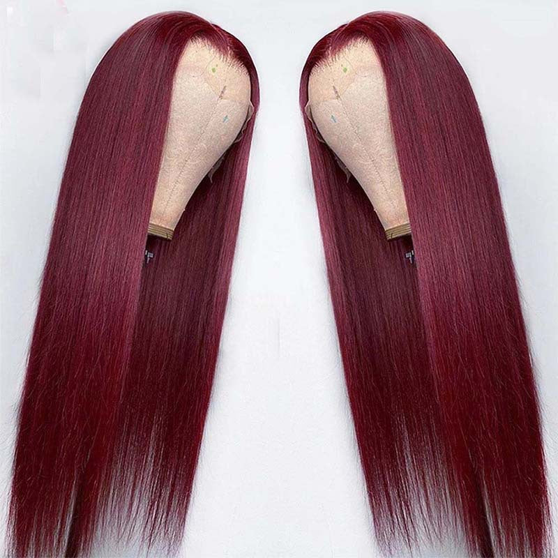 Full Headgear Long Straight Front Lace Wig Smooth Hair - Amazhona 