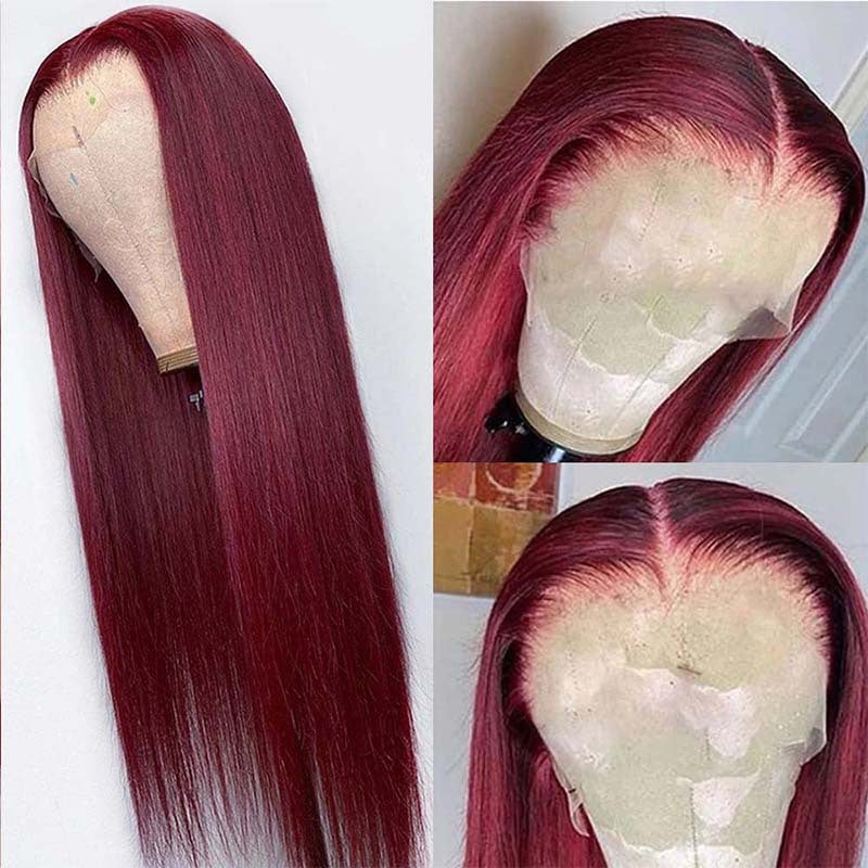 Full Headgear Long Straight Front Lace Wig Smooth Hair - Amazhona 