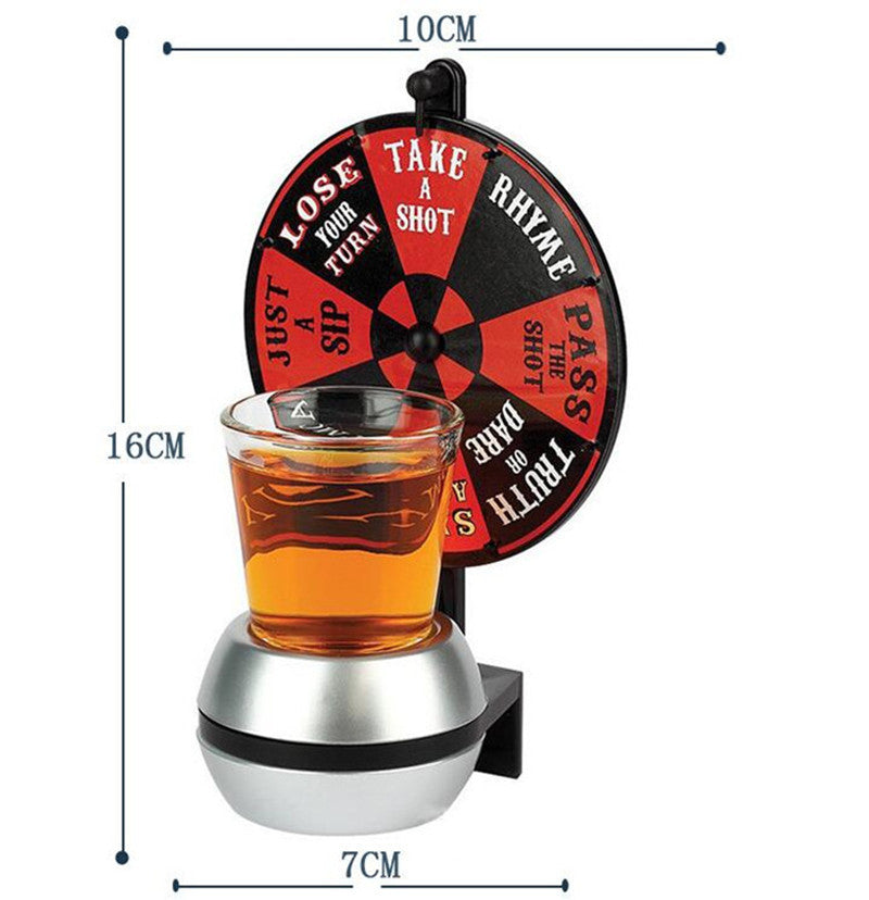 Funny Spinner Rotatable Beer Wine Glass Cup Wine Bar Party Drinking Game Kit Spin Shot Glass Bar Funny Tools Party Drinking Set - Amazhona 