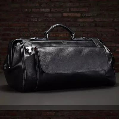 Genuine Leather Business Luggage And Travel Bag - Amazhona 