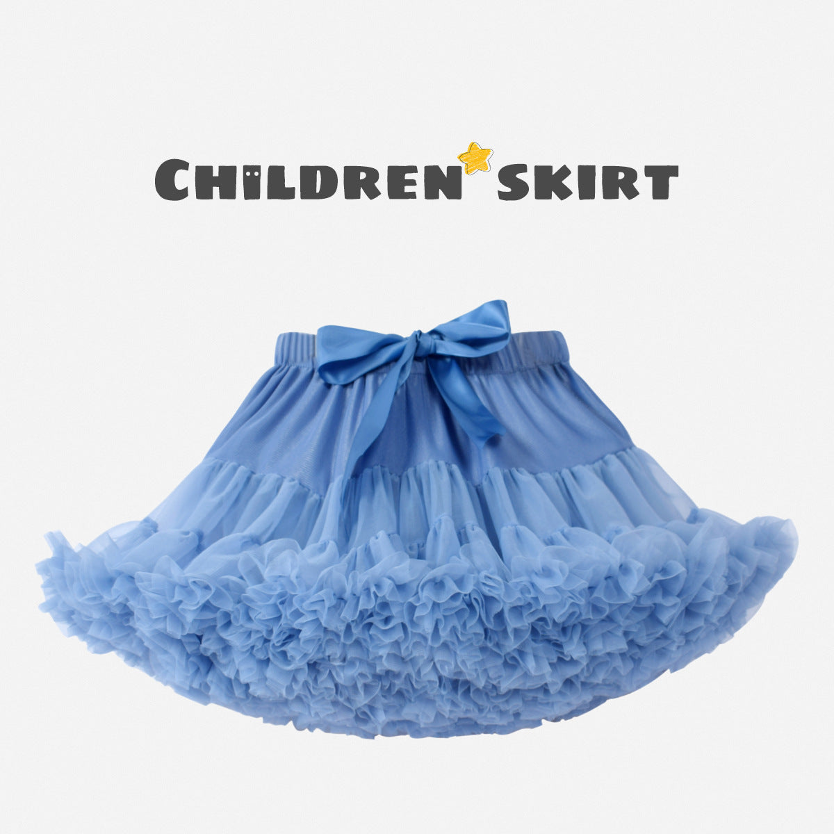 Girls' Super Fluffy Skirt Tutu Skirt Flower Girl Gauze Skirt Children Princess Fairy Dress Pleated Skirt - Amazhona 