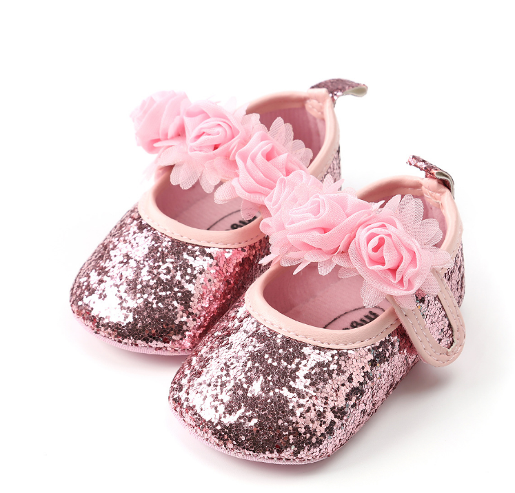 Glitter Rosette Mary Janes - Amazhona 