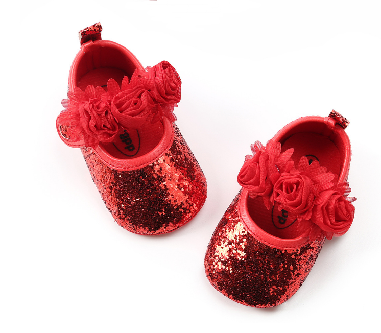 Glitter Rosette Mary Janes - Amazhona 