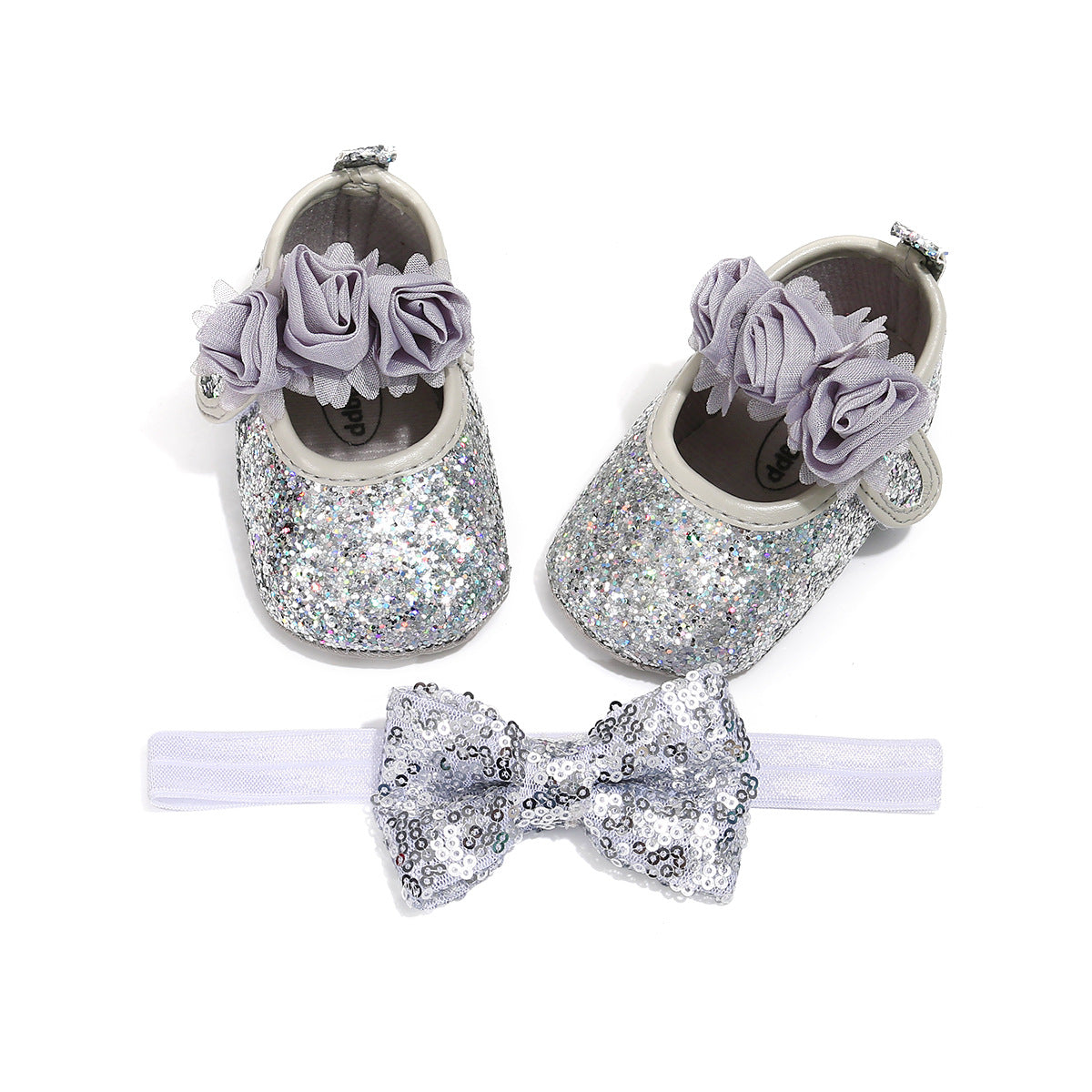 Glitter Rosette Mary Janes - Amazhona 