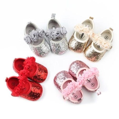 Glitter Rosette Mary Janes - Amazhona 