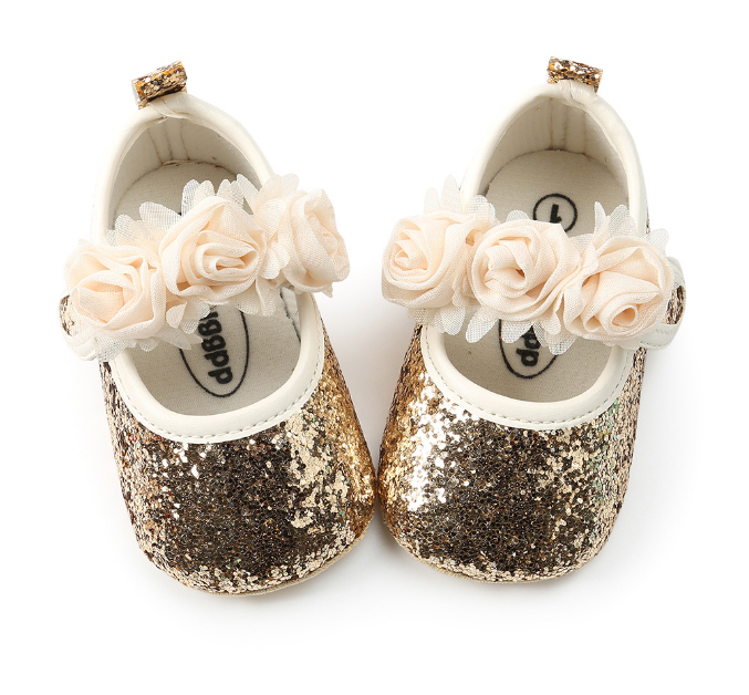 Glitter Rosette Mary Janes - Amazhona 