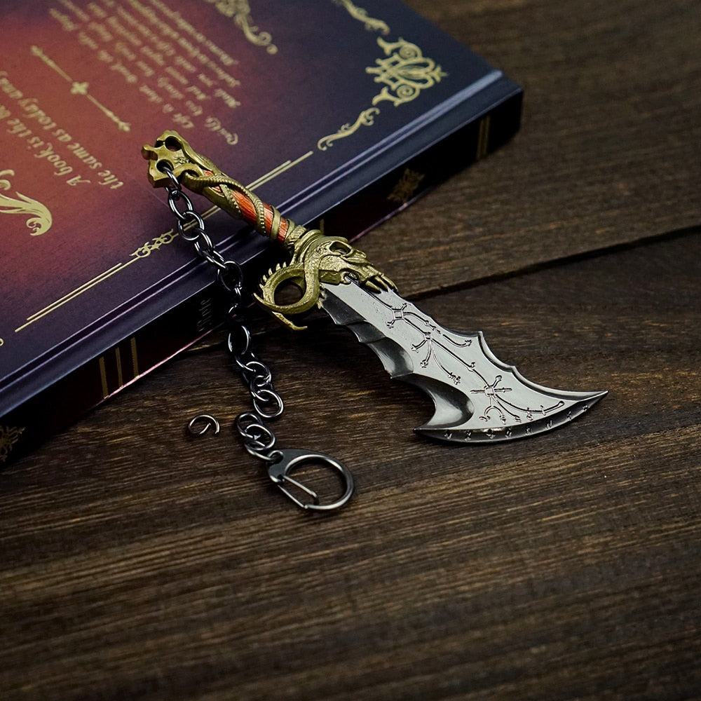 God of War 5 Ragnarok Keychain Thor's Hammer Mjolnir Key Chain Ring Levitan's Axe Keyring Blades of Exile Chaos Game Accessories - Amazhona 