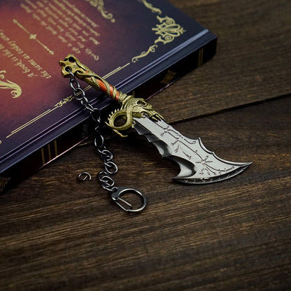 God of War 5 Ragnarok Keychain Thor's Hammer Mjolnir Key Chain Ring Levitan's Axe Keyring Blades of Exile Chaos Game Accessories - Amazhona 