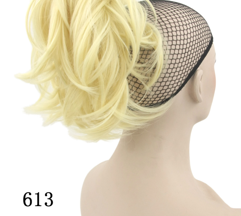 Grip ponytail short hair female curly hair wig flexible hair ponytail - Amazhona 