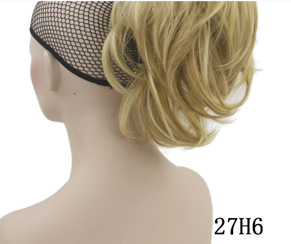 Grip ponytail short hair female curly hair wig flexible hair ponytail - Amazhona 