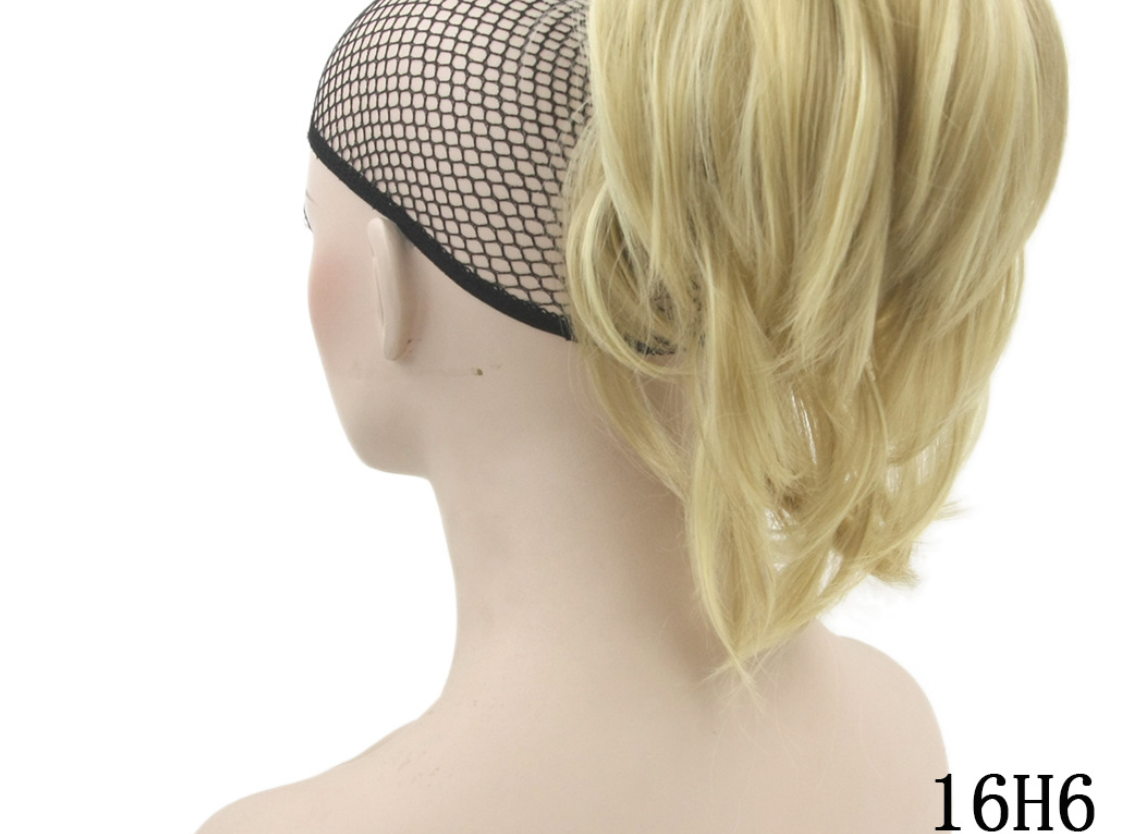 Grip ponytail short hair female curly hair wig flexible hair ponytail - Amazhona 