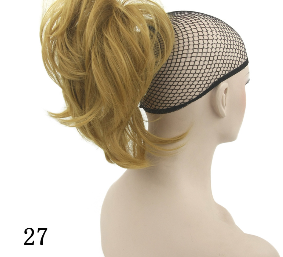 Grip ponytail short hair female curly hair wig flexible hair ponytail - Amazhona 