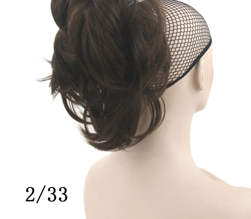 Grip ponytail short hair female curly hair wig flexible hair ponytail - Amazhona 