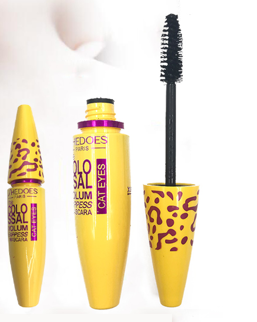 Growth Mascara Leopard-shaped Yellow Tube Thick Curling Waterproof Mascara - Amazhona 