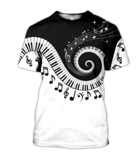 Guitar short sleeve crew neck T-shirt - Amazhona 