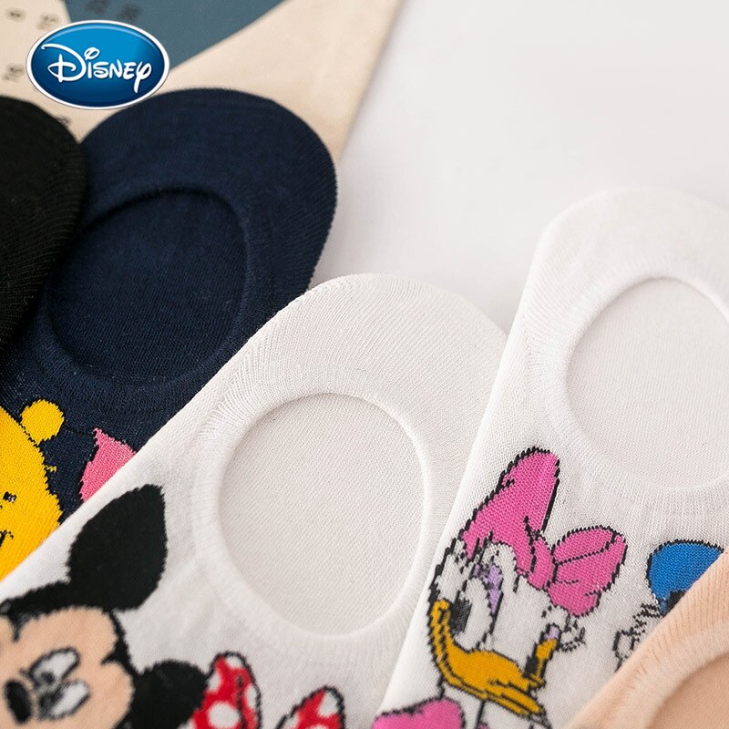 Disney socks spring and summer new cartoon anime Mickey stealth socks silicone non-slip casual socks - Amazhona 