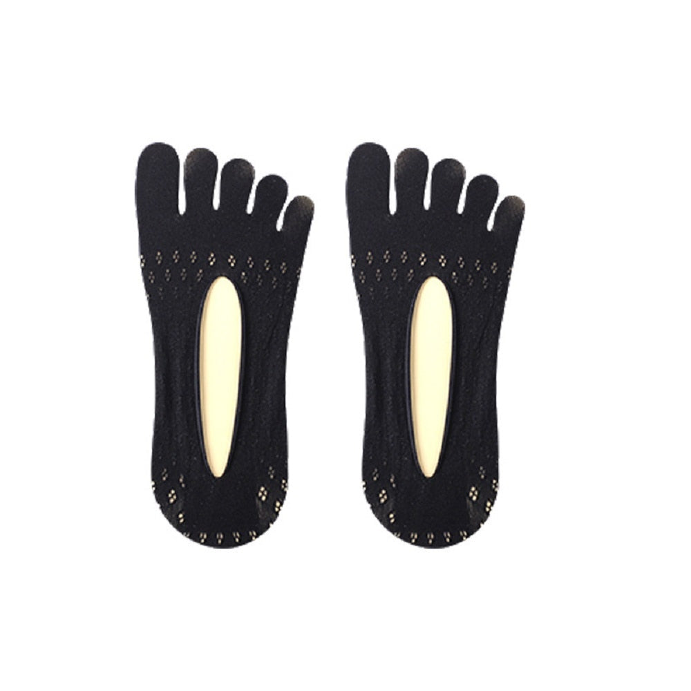 Fashion Summer Thin Toe Sock Slippers Women Lady invisible Silicone Anti-skid Five Finger Socks - Amazhona 