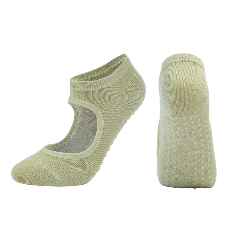 Women High Quality Bandage Yoga Socks Anti-Slip Socks Quick-Dry  Damping Pilates Ballet Socks Good Grip For Women - Amazhona 