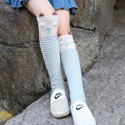 3-12Years Length Baby Girl Socks Winter Warm Cotton Socks For Girls Winter Warm Baby Girl Socks for Children Knee High Christmas - Amazhona 