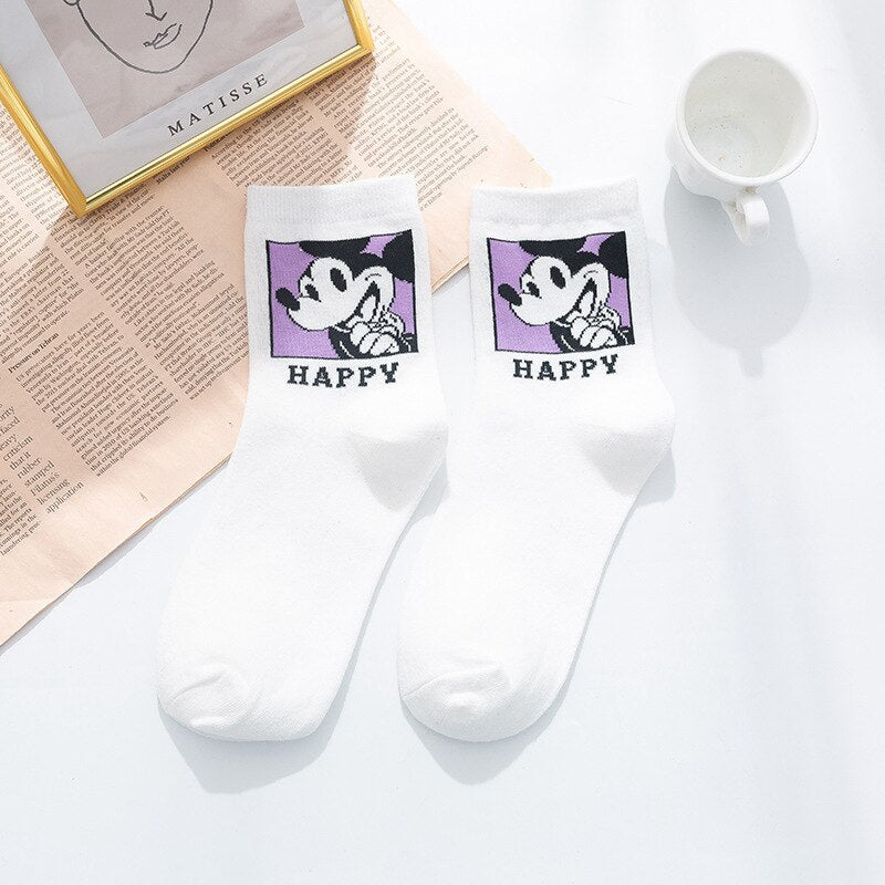 Summer Casual Cute Women Socks Animal Cartoon Mouse Duck Socks Cotton Funny Socks Size 35-40 - Amazhona 