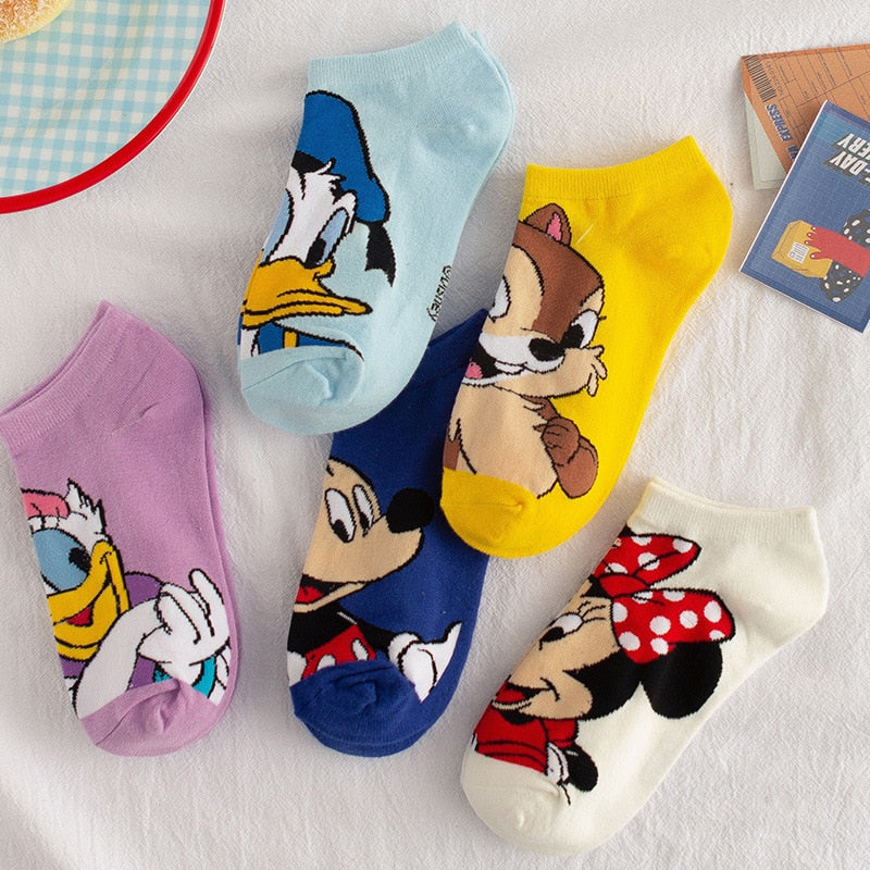 Summer Casual Cute Women Socks Animal Cartoon Mouse Duck Socks Cotton Funny Socks Size 35-40 - Amazhona 