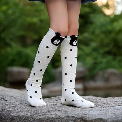 3-12Years Length Baby Girl Socks Winter Warm Cotton Socks For Girls Winter Warm Baby Girl Socks for Children Knee High Christmas - Amazhona 