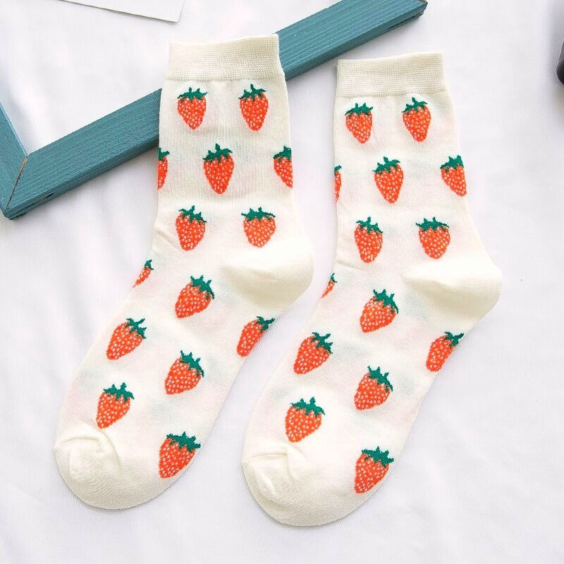 Combed Cotton Fashion Hip Hop Man woman sox girl unisex Socks Harajuku  fruit Skateboard animal Happy check Socks Funny Sokken - Amazhona 