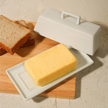 Kitchen Butter Box With Lid Butter Dishes Plates For Food Butter Preserver Food Storage Tray Household Ceramic Dishes Container - Amazhona 