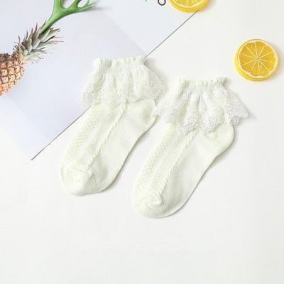 Summer Fashion Kids Socks Baby Girl Ruffle Sock Cute Baby Frilly  Toddle Designer White Pink Lace Kid Cotton Socks For Girls - Amazhona 