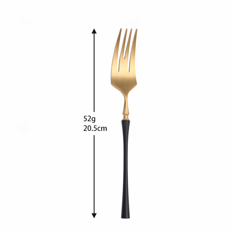 Matte Cutlery Set Gold Forks Spoons Knives Cutlery Set Stainless Steel Gold Steel Cutlery Set Silverware Set with Cake Fork - Amazhona 