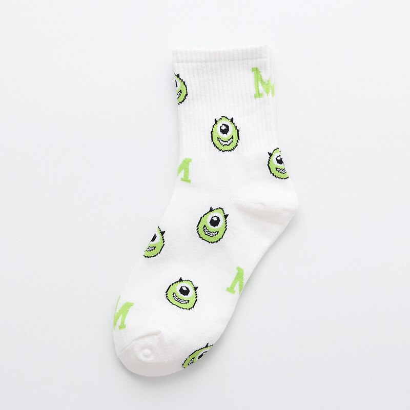 Disney Casual Cute women Scoks ckey Duck ladies Socks Cotton happy Funny street adult Middle tube sockCartoon animal Mi - Amazhona 