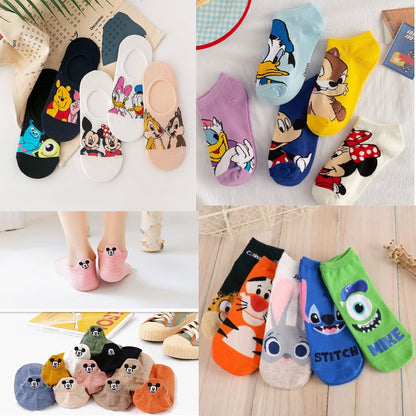 Summer Casual Cute Women Socks Animal Cartoon Mouse Duck Socks Cotton Funny Socks Size 35-40 - Amazhona 