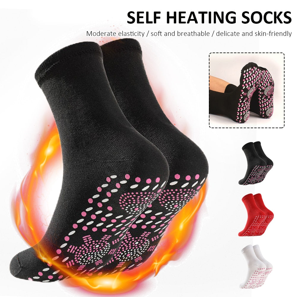 New Self Heating Socks Winter Warm Massage Socks Anti-Fatigue Heat Insulated Thermal Socks For Hiking Camping Cycling - Amazhona 