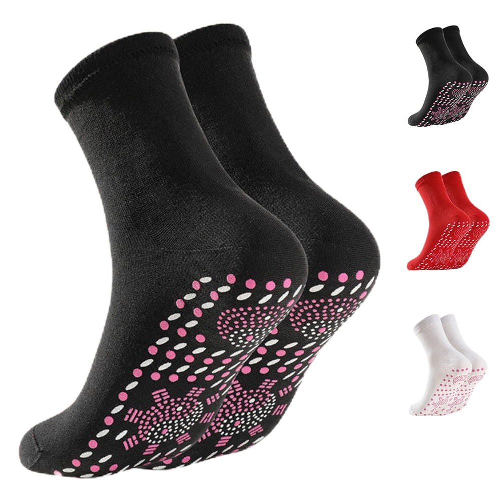 New Self Heating Socks Winter Warm Massage Socks Anti-Fatigue Heat Insulated Thermal Socks For Hiking Camping Cycling - Amazhona 