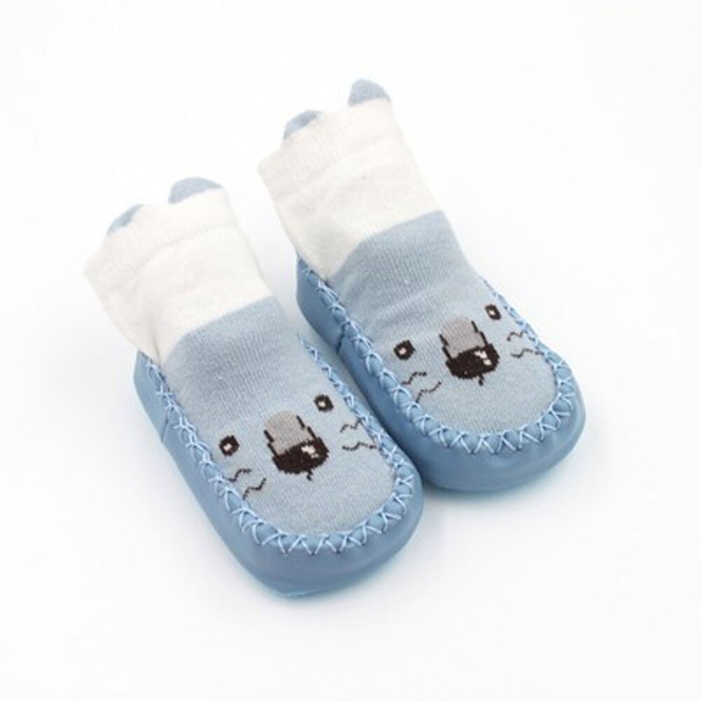 2020 Baby Cute Socks Autumn Spring Children Floor Socks Shoes Anti Slip Soft Sole Patchwork Cartoon Sock New 0-24M - Amazhona 