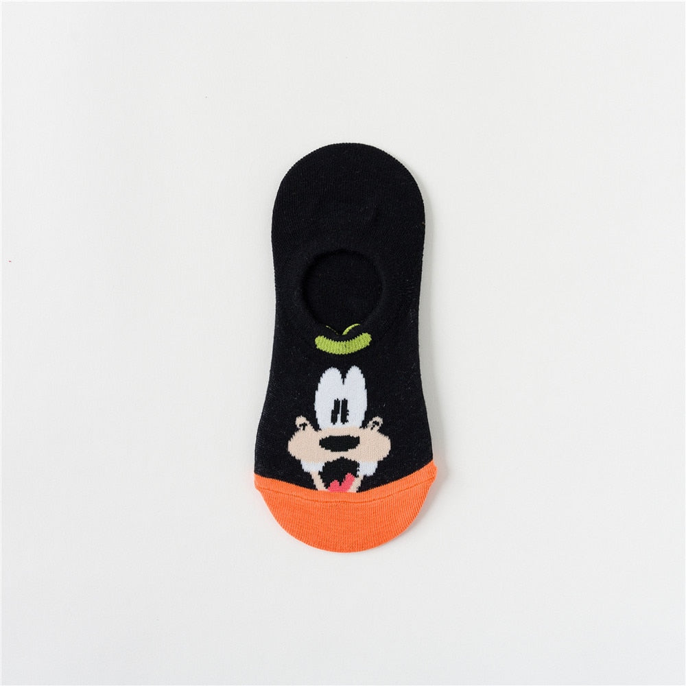 Disney Cartoon Short Socks Slipper Stitch Boat Socks Printed Happy Invisible Summer Mickey Mouse Women Cotton Socks - Amazhona 