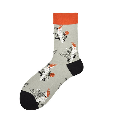 Men's Fashion Fall Winter Skateboard Socks Happy Creative Airplane Crab Lobster Shark Beer Socks Novelty Crew Funny Man Socks - Amazhona 