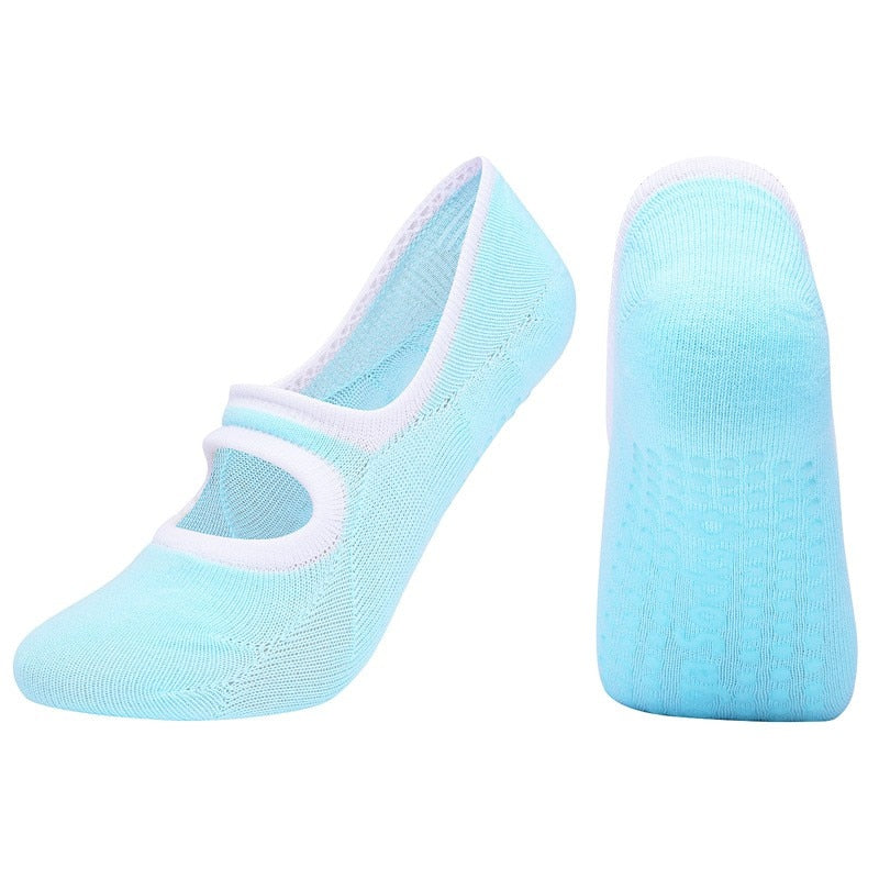 Women High Quality Bandage Yoga Socks Anti-Slip Socks Quick-Dry  Damping Pilates Ballet Socks Good Grip For Women - Amazhona 