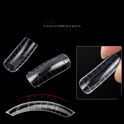 Acrylic Extension False Nail Tips Sculpted Full Cover Nail Tips Fake Finger UV Gel Polish Quick Building Mold Manicures Tool Set - Amazhona 