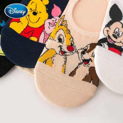 Disney socks spring and summer new cartoon anime Mickey stealth socks silicone non-slip casual socks - Amazhona 