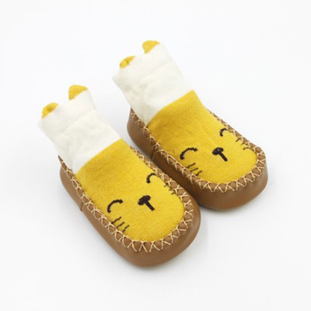 2020 Baby Cute Socks Autumn Spring Children Floor Socks Shoes Anti Slip Soft Sole Patchwork Cartoon Sock New 0-24M - Amazhona 