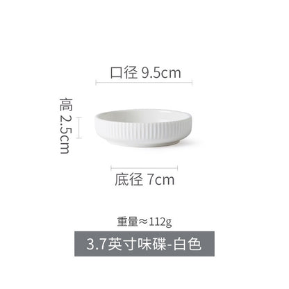 Nordic Ceramic Tableware Matte Glazed Japanese Style Ins Style Dishes Sets Salad Soup Bowl Flat Plate Dinnerware - Amazhona 