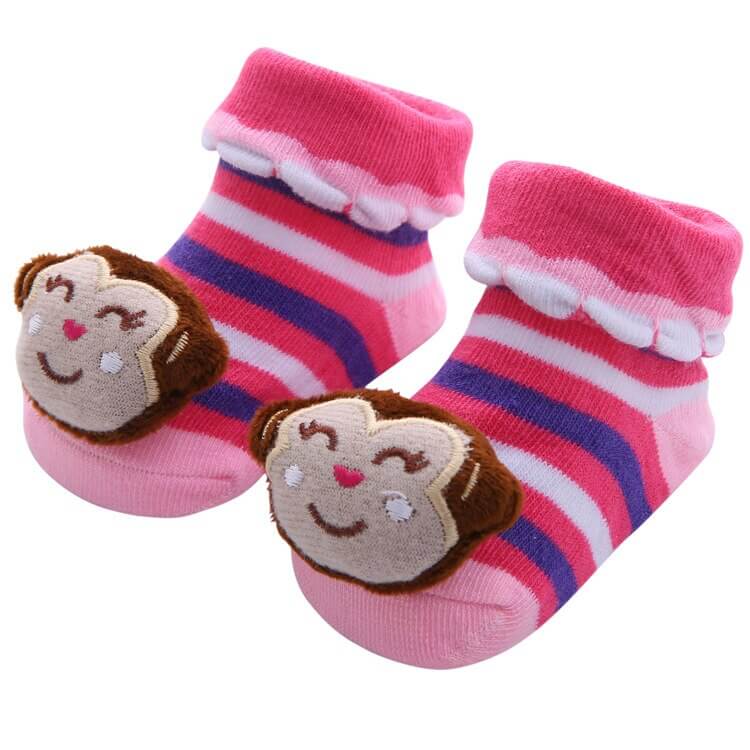 0-1 Years Spring Autumn Soft Cotton Baby Girls Socks Newborn Cartoon Animal Baby Socks Infant Baby Boy Sock Anti Slip Floor Sock - Amazhona 