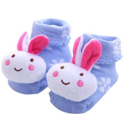 0-1 Years Spring Autumn Soft Cotton Baby Girls Socks Newborn Cartoon Animal Baby Socks Infant Baby Boy Sock Anti Slip Floor Sock - Amazhona 