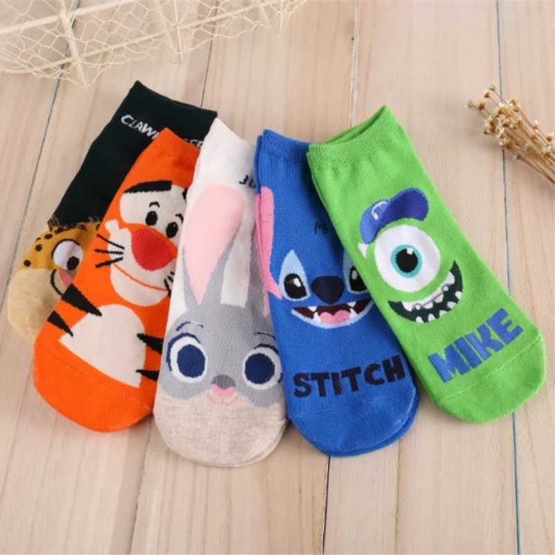 Summer Casual Cute Women Socks Animal Cartoon Mouse Duck Socks Cotton Funny Socks Size 35-40 - Amazhona 