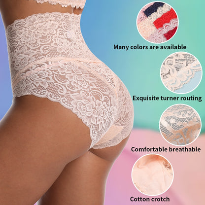 Lace panties women panties High waist Plus Size female sexy underwear Butt Lift Lingerie Seamless briefs Underpants breech - Amazhona 