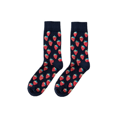 Funny Men Women Fashion Harajuku Fruit Socks Lovely Art With Avocado Sushi Food Animal Dog Happy Socks - Amazhona 