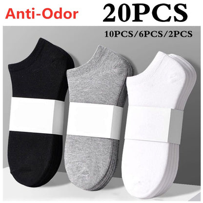 Cotton Slim Breathable Low-Cut Boat Socks Deodorant and Sweat-Absorbent Cotton Socks Suitable for Men and Women - Amazhona 