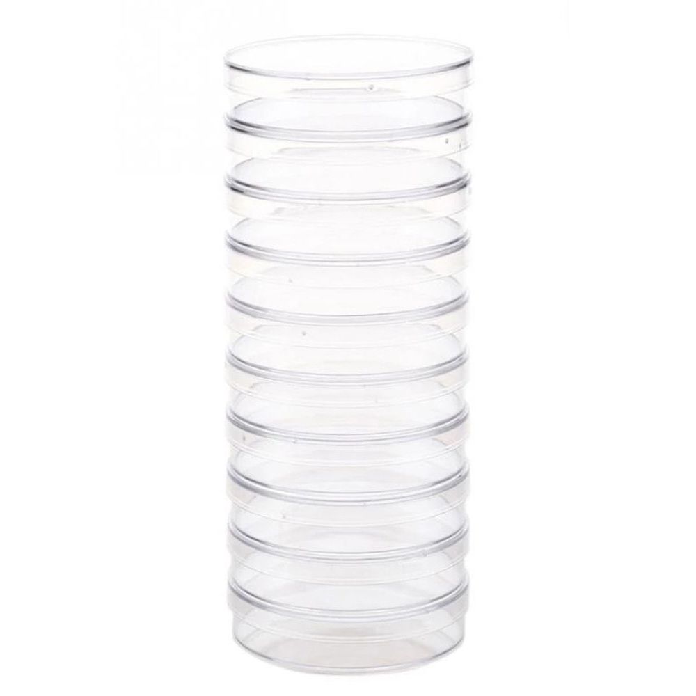 10Pcs Plastic Sterile Petri Dishes Bacteria Culture Dish with Lids 55x15mm for Laboratory Biological Scientific School Supplies - Amazhona 